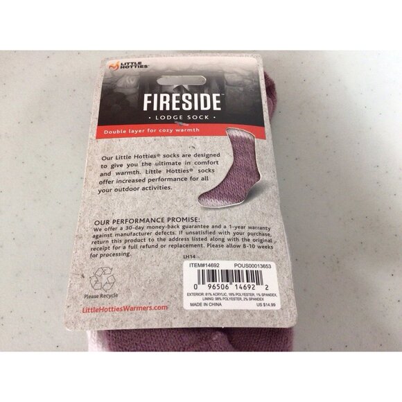 Fireside Little Hotties Cozy Lodge Socks Fleece Lined Womens 5-10 New - Picture 2 of 5